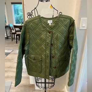 Time and Tru light weight olive green size Large jacket